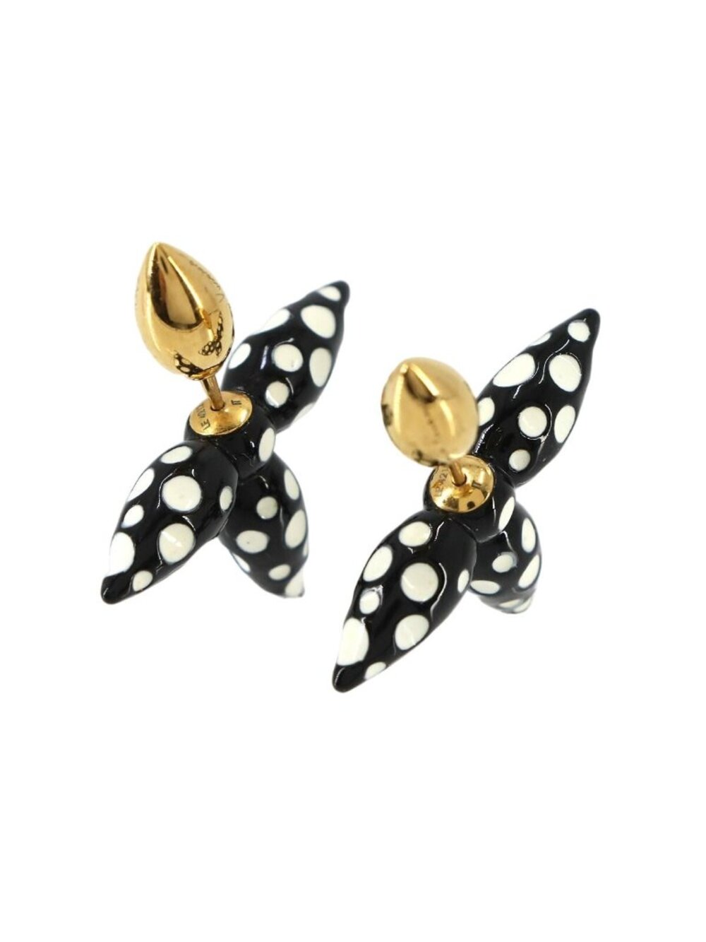 Louis Vuitton LV YK Infinity Dot Boucles D'oreilles Earrings Black